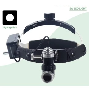 LED Medical Headlight with Light Control and Focus Amplifier - (1 battery)
